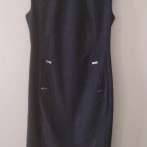 Stunning Sleeveless Black Calvin Klein Shift Dress-Size 8